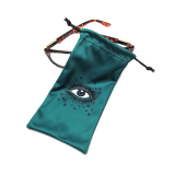 Custom Heat Transfer Printed Microfiber Soft Drawstrings Sunglasses Bags Pouches