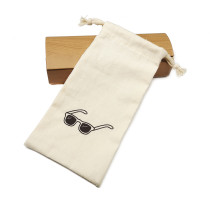 Customized Logo Printed Cotton Eyeglasses Glasses Pouches Bags