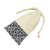 Custom Printed Cotton Soft Drawstring Pouch Bag for Glasses