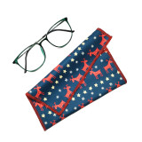 Custom Full Printing Suede Soft Glasses Bag Pouch