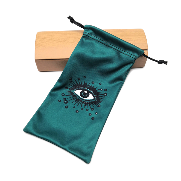 Custom Heat Transfer Printed Microfiber Soft Drawstrings Sunglasses Bags Pouches
