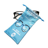 Custom Printed Microfiber Drawstring Packing Pouch Bag for Eyewear