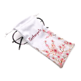 Custom Printed Soft Microfiber Drawstring Pouches Sunglasses Bags