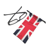 Custom Sublimation Microfiber Sunglasses Bags Pouches with Double Drawstrings