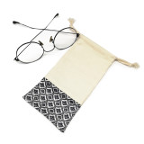 Custom Printed Cotton Drawstring Glasses Bag Pouch