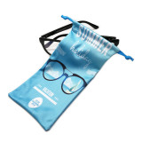 Custom Printed Microfiber Drawstring Packing Pouch Bag for Eyewear