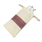 Custom Cotton with Microfiber Fabric Soft Eyeglasses Bag Pouch