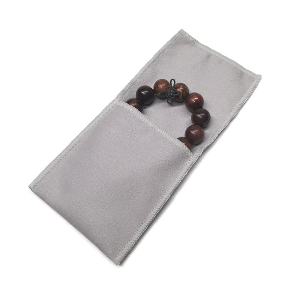 Custom logo printed double velvet Luxury Jewelry envelope pouch bag