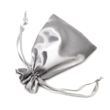 Custom Logo Printed Satin Drawstring Bag Small Jewelry Pouch