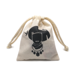 Custom Logo Printed Cotton Drawstring Jewelry Bag Pouch