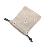 Custom Printed Small Cotton Muslin Drawstring Pouch for Jewelry