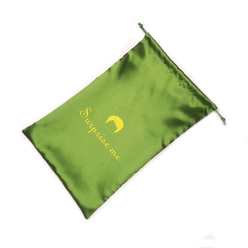 Custom Colorful Satin Drawstring Pouch Bag with Digital Printed Logo