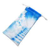 Custom Logo Printed Microfiber Drawstring Sunglasses Pouch Bag