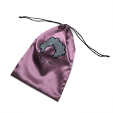 Custom Colorful Satin Drawstring Pouch Bag with Digital Printed Logo