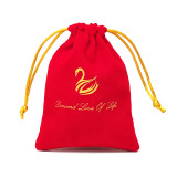 Custom High Quality Velvet Custom Color Size Velvet packaging pouches for jewelry Red Velvet jewelry pouches packaging