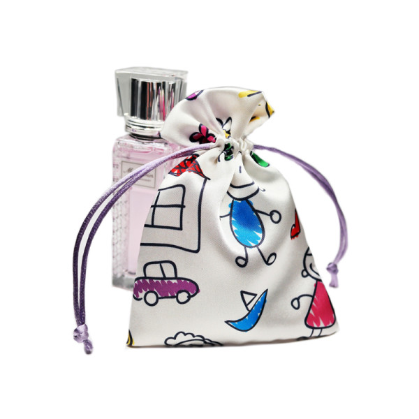 Custom Satin Gift drawstring Packing Bag Pouch With Logo