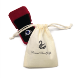 Custom Logo Small Drawstring Cotton Bag