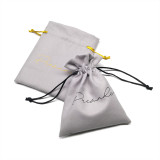 custom dust proof Small Drawstring gifts Velvet jewelry bag pouch
