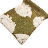 Hot Sale Printed Small Cotton Muslin Rings Pouch Bag