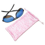 Custom Logo Printed Microfiber Drawstring glasses bag