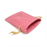 Custom Logo Silk Screen Printed Velvet Jewelry Pouch Bag