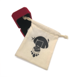 Custom Printed Jewelry Pouches Small Drawstring Cotton Muslin Bags