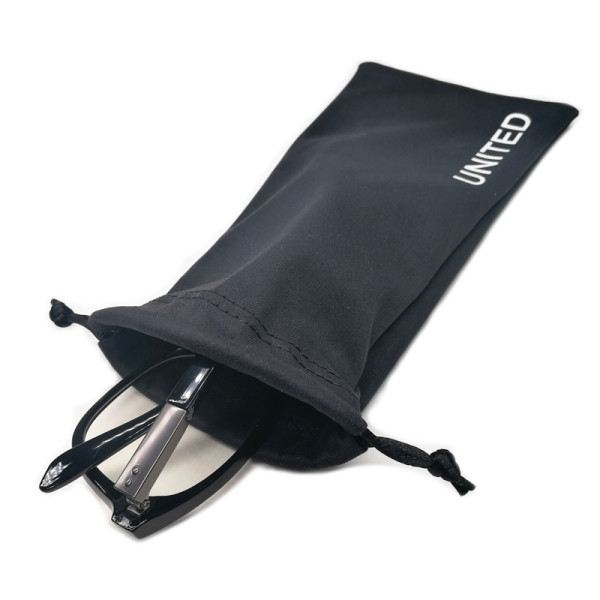 Custom Silk Screen Printed Sun Glasses Drawstring Bag Pouch With Logo
