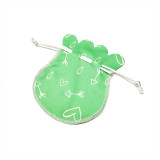 Custom Printed Jewelry Bags Velvet Round Drawstring Pouches