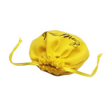 Custom Screen Printed Creative Velvet Drawstring Jewelry Pouch Bag with Round Bottom