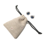 Custom Printed Small Cotton Muslin Drawstring Pouch for Jewelry