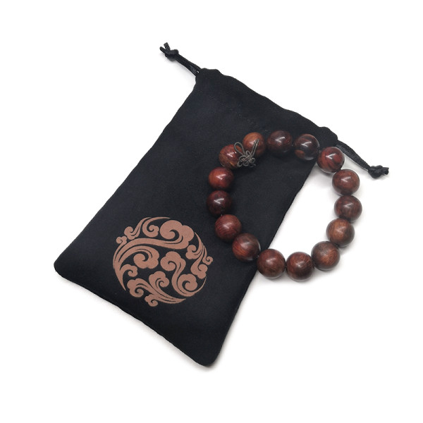 Custom printing logo  jewelry ring bracelet suede drawstring pouch bag