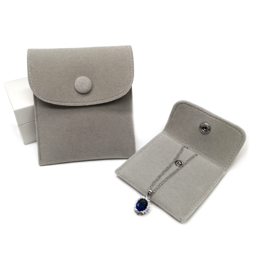 Custom Logo Printed Envelope Button Jewelry Pouch Bag