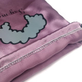 Custom Silk Printed Drawstring Satin Bag With Logo