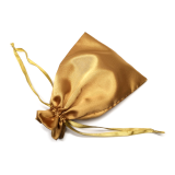 Custom Logo Printed Satin Drawstring Bag Small Jewelry Pouch