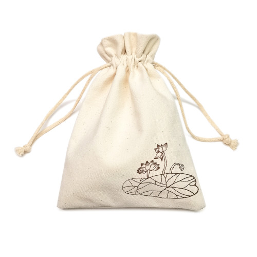 Wholesale eco-friendly cotton drawstring jewelry gift bag