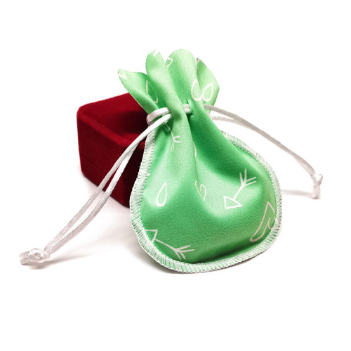 Custom Printed Love Colorful Velvet Drawstring Jewelry Bags Pouches