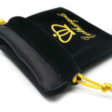 Promotional Black Drawstring Velvet Bag Custom Logo Printed Drawstring Pouch Packaging Fabric Gift Bags