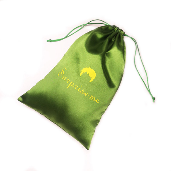 Custom Colorful Satin Drawstring Pouch Bag with Digital Printed Logo