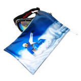 Custom  Full Color Printed Microfiber Goggle Bag Drawstring Pouch