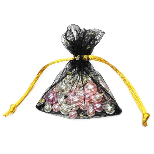 Small Drawstring Gauze Pouch Bag for Jewelry