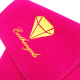 Custom logo printed double velvet Luxury Jewelry envelope pouch bag
