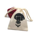 Custom Printed Jewelry Pouches Small Drawstring Cotton Muslin Bags