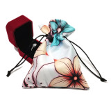 Wholesale custom  printing logo velvet jewelry drawstring bag