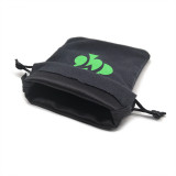 Custom Screen Printed Logo Suede Jewelry Pouch Bag with Microfiber Lining