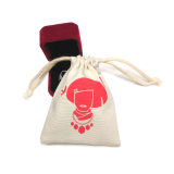 Custom Screen Printed Logo Canvas Drawstring Jewelry Pouch Bag