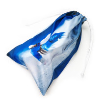 Custom  Full Color Printed Microfiber Goggle Bag Drawstring Pouch