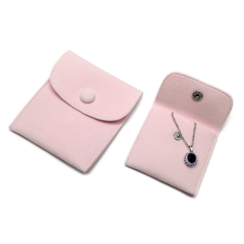 Custom Logo Printed Envelope Button Jewelry Pouch Bag