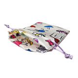 Custom Satin Gift drawstring Packing Bag Pouch With Logo