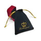 Wholesale Custom  Logo Printing Velvet Jewelry Drawstring Pouch Gift Bags