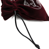 Custom printed velvet bag pouch for jewellery gift with drawstring